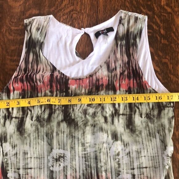 Yest Tie Dye Watercolor Tiered Shift Dress Size 10 - Picture 7 of 10